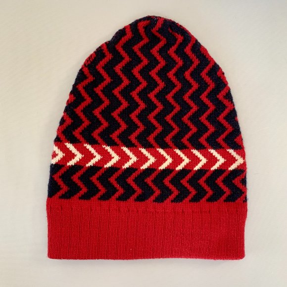 Gucci Zaggede Wool Beanie Hat in Red - Picture 1 of 4